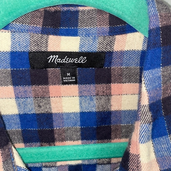 EUC Madewell Flannel Sunday Shirt in Delgany Plaid Size Medium - Picture 5 of 11